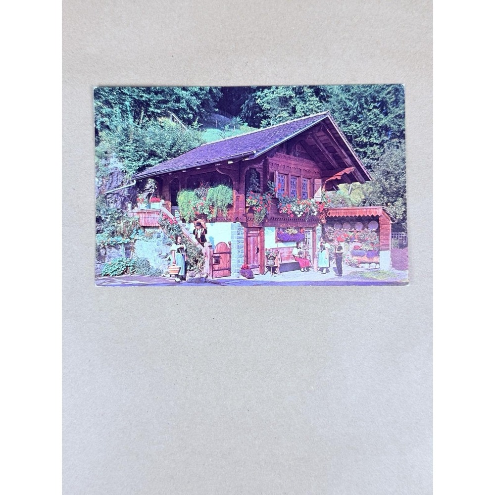 Vintage Switzerland Berner Oberland Trachtengruppe Chalet Postcard H Steinhauer